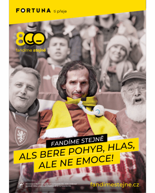 Fortuna Fandíme Stejně - klíčový vizuál kampaně