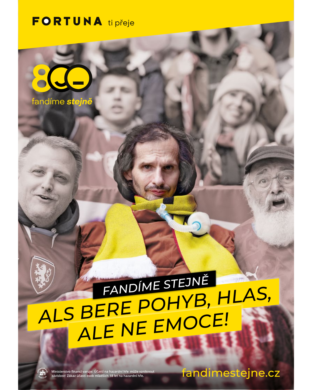 Fortuna Fandíme Stejně - klíčový vizuál kampaně